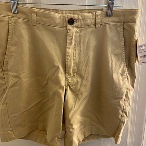 BROOKS BROTHERS Garment-Dyed Stretch Chino Short | Color: Beige | NWT!! | Sz 33M